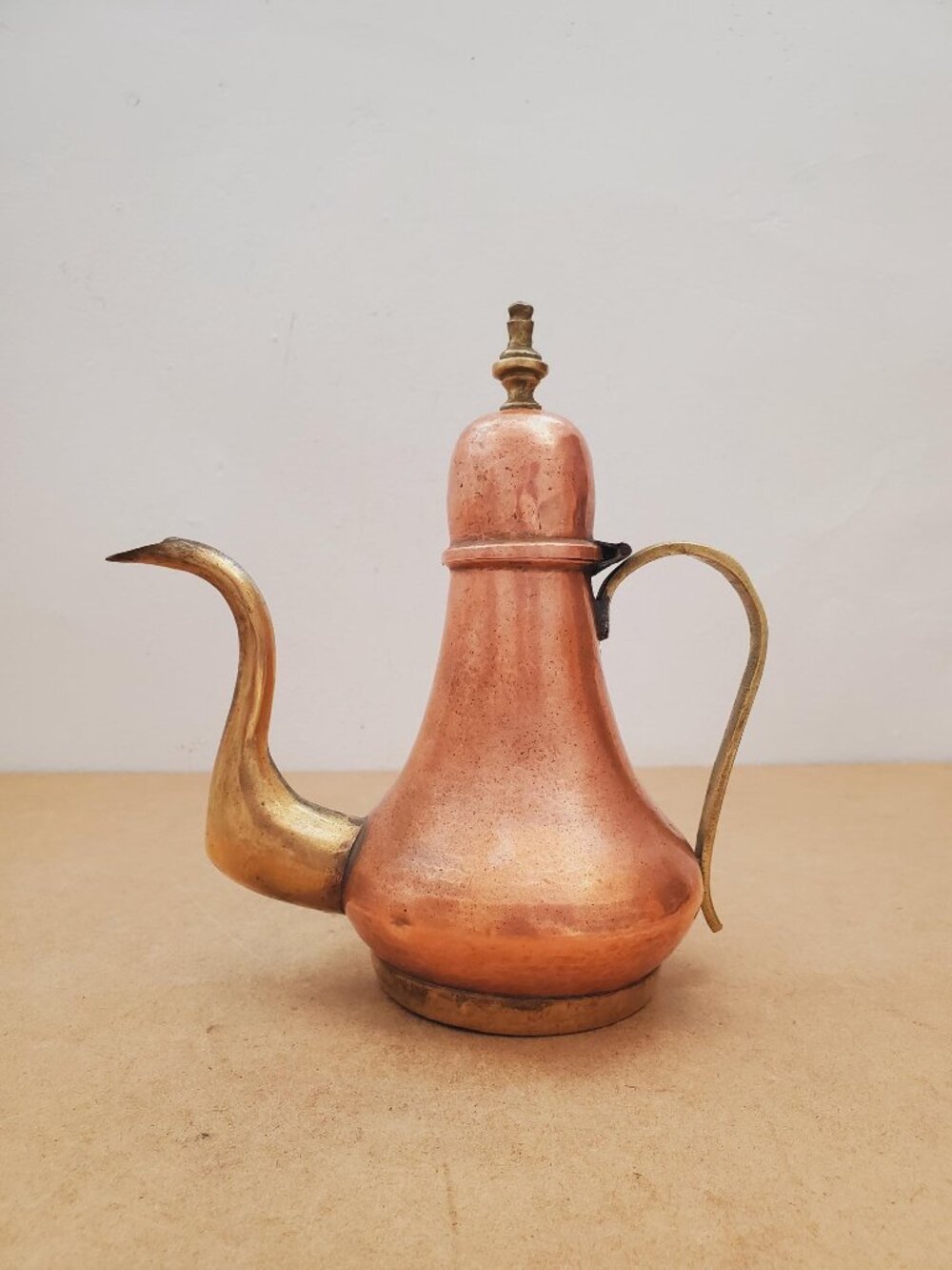 Vintage Copper Kettle with Brass Handle Antique Copper Kettle/Teapot Rustic